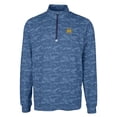 thumbnail image 2 of Men's Cutter & Buck Navy Quinnipiac Bobcats Big & Tall Traverse Camo Print Stretch Quarter-Zip Pullover Top, 2 of 3