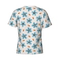 thumbnail image 6 of Vsdgher Flower Leaves Print Men's Dry Fit Mesh Athletic Shirts Moisture Wicking Tennis T-Shirt Tops, 6 of 9