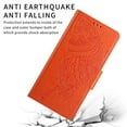 thumbnail image 6 of Nalacover Wallet Case for iPhone 14 Plus, Butterfly Embossed Pattern Luxury PU Leather Magnetic Flip Folio Cover with Card Slots Holder Kickstand Wrist Strap Soft Silicone Shockproof Case,Orange, 6 of 9