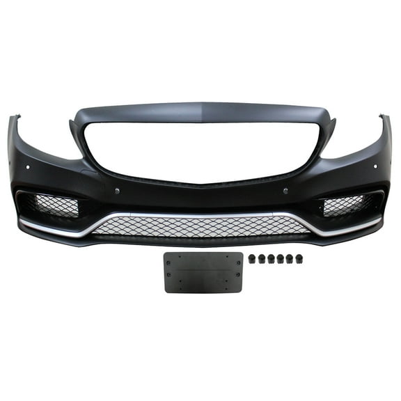 Ikon Motorsports Compatible with 15-18 Benz W205 C-Class C63 AMG Style Front Bumper Conversion Kit