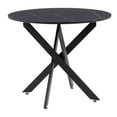 thumbnail image 5 of Atlin Designs Black Iron Metal Leg Trestle Dining Table with Marbled Top, 5 of 9