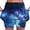 Dark Blue, variant on FASHOFT Tennis Skirt For Women Sparkling Star Print Elastic Skort With Functional Pockets Comfortable For Daily Sports Activities Womens Athletic Skirts Dark Blue