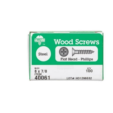 

40061 8 x 0.88 in. Flat Head Phillips Wood Screw