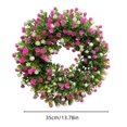 thumbnail image 2 of Christmas Wreathes Window Wreaths with Lights Spring Festival Summer Powder White Wreath White Wreath Door Hanging Home Decoration Spring And Summer Wreath Farmhouse Door Front Decoration, 2 of 8