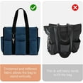 thumbnail image 3 of Kwuty Large Tote Bag for Women Waterproof with 12 Pockets Top Zipper Closure Utility Teacher Nurse Bags for Work School(Dark Blue), 3 of 7
