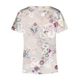 thumbnail image 5 of Blouse d'Été Grande Taille à Manches Courtes pour Femmes, Blouse Imprimée d'Été, T-Shirts Décontractés à Col en V, Hauts à Manches Courtes, T-Shirt à Col en V pour Femmes en Liquidation, 5 of 5