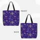 thumbnail image 2 of Fotbe blue purple Snowflake Bolsa Tote con Estampado para Mujer, Bolsos con Cremallera, Bolsa de Hombro Casual de Gran Capacidad con Bolsillos Internos, 2 of 7