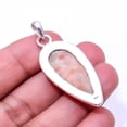 thumbnail image 2 of Golden Sunstone -Madagascar 925 Silver Plated Bali Pendant 1.95", Orange Golden Sunstone Pendant P_8032_327_19, 2 of 2