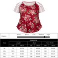 thumbnail image 4 of CHUANK Raglan T Shirts Short Sleeve Basic Tunic Blouse Summer Floral Tops for Plus Size Women, 4 of 9