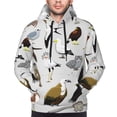 thumbnail image 2 of Bingfone Animal Bird Men's Drawstring Hoodie Long Sleeve Pocket Sweatshirts-Large, 2 of 6