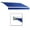 Bright Blue, variant on 8 ft. Destin with Hood Manual Retractable Awning, Bright Blue - 78 in.