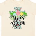 thumbnail image 4 of Inktastic He is Risen Floral Print Cross with Beautiful Flowers Boys or Girls Toddler T-Shirt, 4 of 5