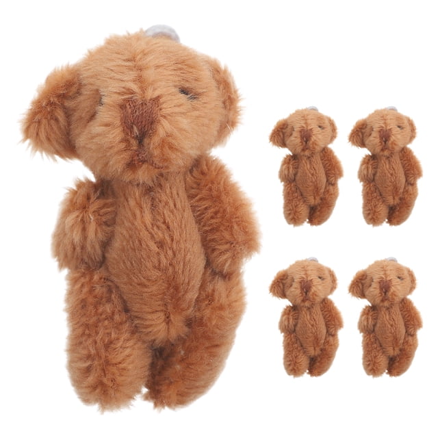 5 mini osos de peluche, juguetes de peluche pequeños, regalos de fiesta, llaveros, bolsas, etc