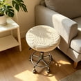 thumbnail image 3 of Stool Cover 12 Inch round Bar Seat Covers with Elastic Bands Sturdy Imitation Silkly Fabric for Home Bar Kitchen Dining Room, 3 of 6
