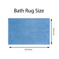 thumbnail image 2 of Blue Floral Paisley Bathroom Set Chenille Soft Plush Bath Mat With Shower Curtain & 12 Curtain Hooks, 2 of 5