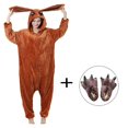 thumbnail image 2 of Kigurumi-Pijama suave de una pieza con capucha para mujer, ropa de dormir, disfraz de Navidad, Mono para fiesta, 2 of 3