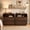 Walnut, variant on Hiaso 2 Drawers Nightstand with Charging Station, Small Sofa Table with Storage Open Shelf, Wooden Storage Cabinet for Living Room, Black Finish