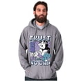 thumbnail image 3 of The Smurfs Cool Kanji Trust No One Hoodie Hooded Sweatshirt Men Brisco Brands X, 3 of 6