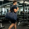 thumbnail image 4 of CSStudio Lightweight Foldable Gym Duffle Bag with Separate Shoe Compartment Water Bottle Pocket Detachable Strap for Travel Sports Weekend Trip, 4 of 7