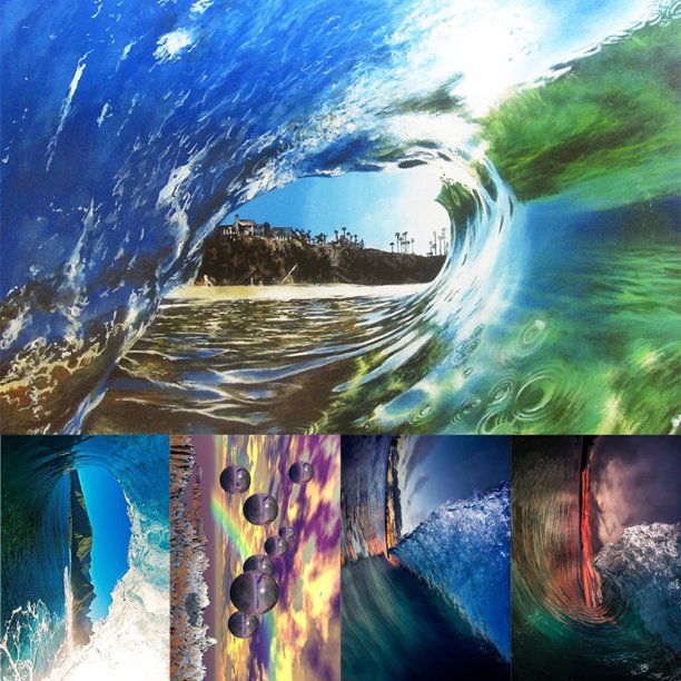 Taladro diamante pintura (DE0869) 5D DIY Full Ocean Waves bordado mosaico Craft Kit 50x70cm FLhrweasw Nuevo