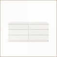thumbnail image 2 of Dressers, 6 Drawer Modern Freestanding Double Dresser | White | Particle Board, 2 of 18