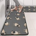 thumbnail image 2 of Kitchen Rugs Sets Of 2,Cute Pug Puppies Anti Fatigue Kitchen Mat Rugs Non Slip Washable,Decorative Kitchen Floor Mats for Kitchen,Sink,Laundry,17"x47"+17"x47", 2 of 5