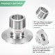 thumbnail image 2 of Uxcell 1-Pack Tri Abrazaderas Sanitarias de 2 pulgadas a Rosca Masculina NTP de 1 pulgada Accesorio de Tubería Hexagonal de Acero Inoxidable Diámetro Exterior de 64mm, 2 of 7