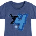 thumbnail image 3 of Marvel Black Panther - 4Th Birthday - Girls Fitted Short Sleeve Tee, 3 of 5