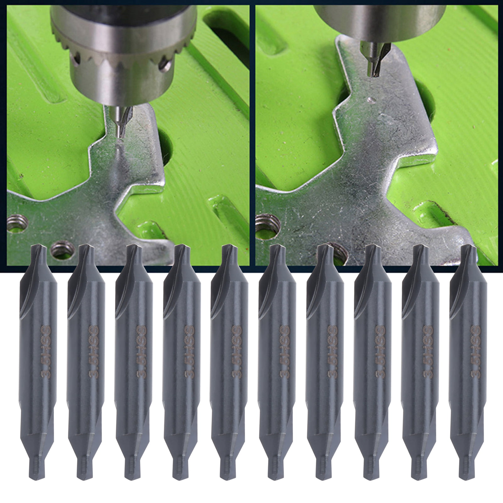 A-Type Center Drill Bit Center Drill Bit for Milling Machines Bench Drills Durable Heat‑Resistant Linear Moving Parts 