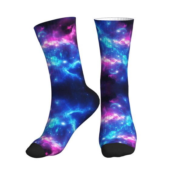 Athletic Socks Galaxy Sport Running Calf Socks Crew Socks for Men Women