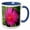 Blue/White, variant on 3drose, Succulent Mesembryanthemum Carpet Weed and Pink Flower, 11oz Two-tone Yellow Mug