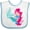 White and Blue, variant on Inktastic Cute Mermaid, Little Mermaid, Pink Hair, Dolphin Girls Baby Bib