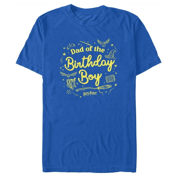 Men's Harry Potter Birthday Boy Dad  Graphic Tee Royal Blue 2X Large