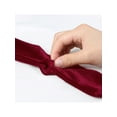 thumbnail image 5 of INSPIRE CHIC Women's Vintage Velvet Skinny Scarf Neckerchief Hairband Waistband Wine Red L, 5 of 6
