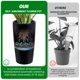 thumbnail image 5 of Yeshouse Juego de 2 macetas altas de 76 cm con autorriego, con monitor de nivel de agua y cubo interior extraíble para plantas de interior y exterior, patio y balcón, 5 of 6