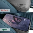 thumbnail image 4 of Yuyamidu Purple Butterfly Car Armrest Pad Cover Soft Car Center Console Cover Non-Slip Auto Accessories Fit Sedan Truck Van Flannel Car Arm Rest Cushion, 4 of 7