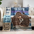 thumbnail image 6 of Mothers Day Blanket Gifts for Wife from Husband, to My Wife Blanket Birthday Gift Ideas Anniversary Romantic Gifts for Her Women, Birthday Gifts for Wife, Wife Gifts 60x50 Inches, 6 of 6