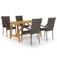 thumbnail image 2 of vidaXL Patio Dining Set Outdoor Dining Table and Chairs Patio Conversation Set, 2 of 6