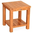 thumbnail image 2 of Teak Wood Tundra Square Outdoor Patio Side Table, A-Grade Teak Wood, 2 of 5