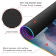 thumbnail image 4 of Large RGB Gaming Mouse Pad Led Glowing Mousepad Non-Slip Rubber Base 13 Light Modes 31.5x11.8 Vibrant Colors Swirling Clouds, 4 of 6