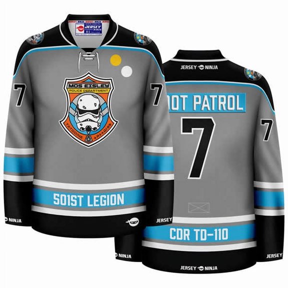 Mos Eisley Police Department Foot Patrol 7 Hockey Jersey