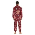 thumbnail image 7 of Christmas Gingerbread Skeleton with Candy Cane Adult's Hoodie Onesie Jumpsuit One-Piece Pajamas with Zipper Unisex for Holiday M, 7 of 7