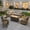 Dark Gray, variant on Ovios 10 Pieces Outdoor Patio Sectional Furniture with 54" Fire Pit Table All-Weather Wicker Conversation Set with Swivel Chairs,Smart Table, Beige