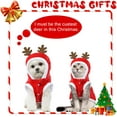 thumbnail image 2 of Coloody Cat Christmas Outfit, Cat Christmas Hoodie Vest Cat Santa Costume with Elk Antlers Christmas Clothes for Cats Pets, 2 of 5