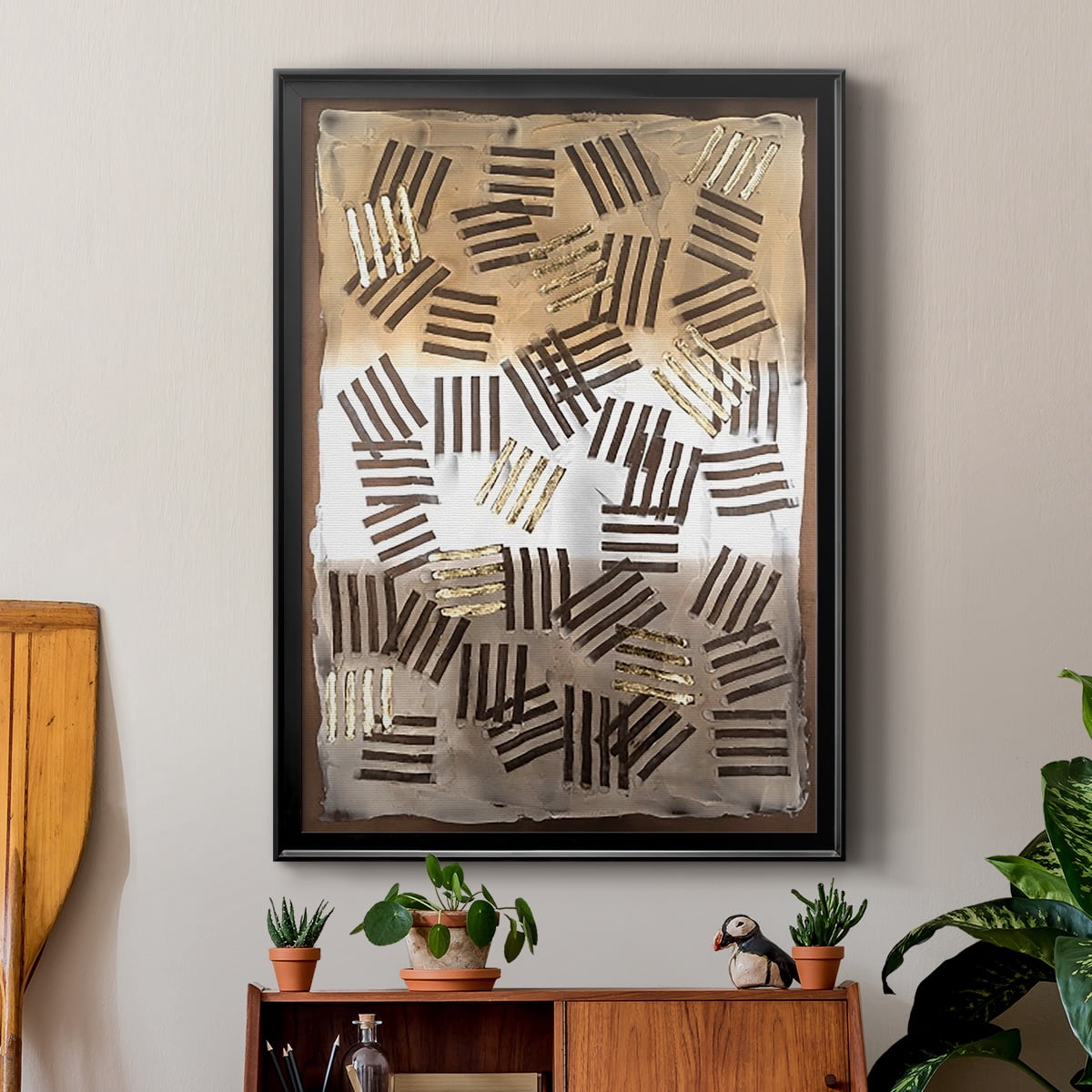 Raffia Palm I Premium Framed Print, in Gold, Black, or Silver - Ready to Hang