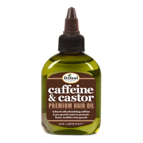 Difeel Caffeine & Castor Premium Hair Oil for Faster Hair Growth 2.5 oz.