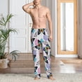 thumbnail image 5 of Mens Pajama Pants - Soft Sleep & Lounge Pants for Men, Bright Butterflies1 Cuteness Casual PJ Bottoms Pants with Pockets, 5 of 5