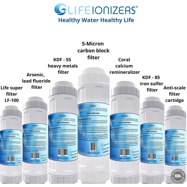 Life Ionizer Coral Calcium Remineralizer Pre-Filter – Adds 73 Minerals To RO Water, 10" Standard Size