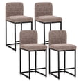 thumbnail image 2 of SUMMIT LIVING 24 inch Bar Stools with Back Set of 4 for Kitchen Dining, Counter Height Chairs, Speckled Brown, 2 of 6