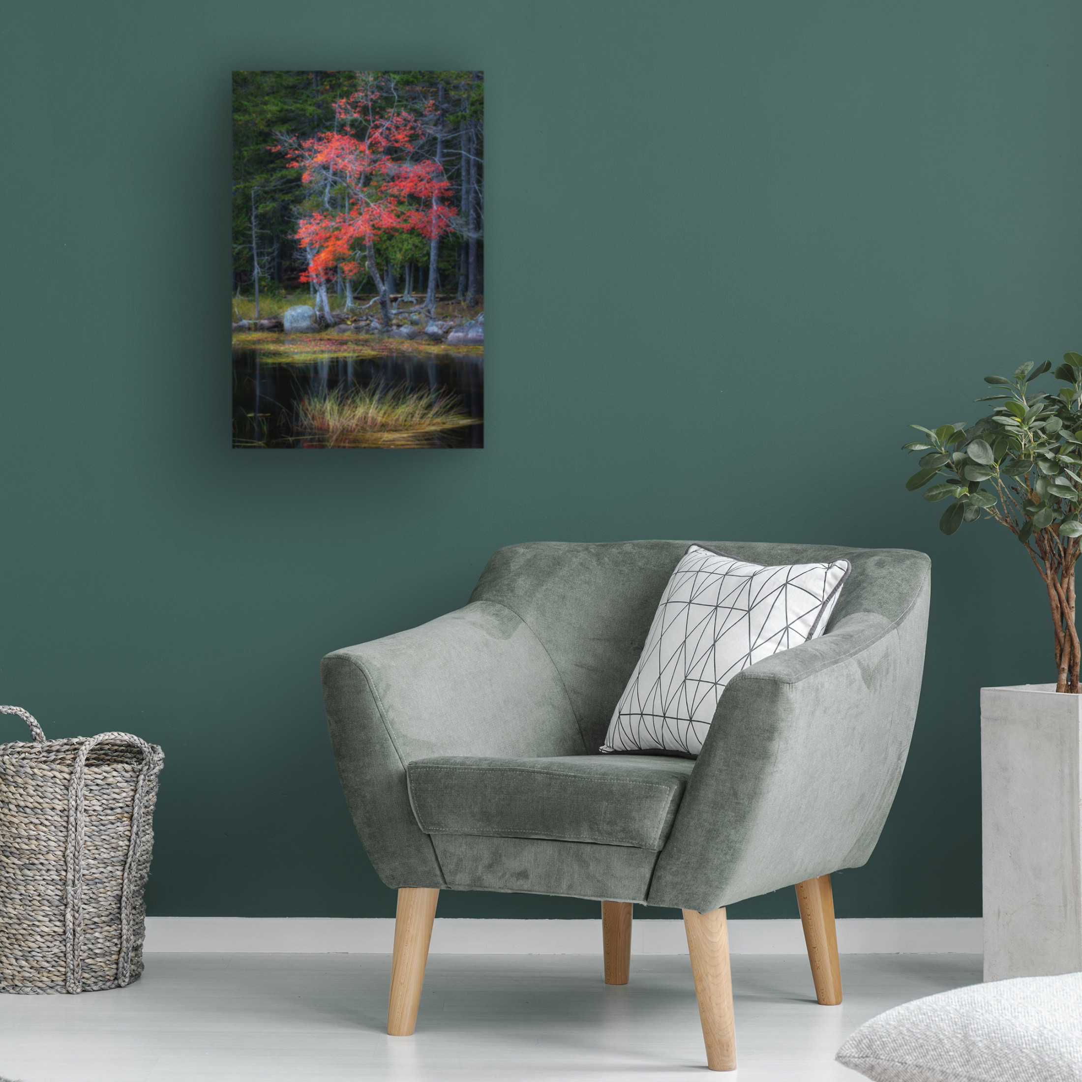 Canvas Wall Art - Danny Head 'Red Reflections I' Wall Art for Living Room, Bedroom, or Office Décor by Trademark Fine Art - 12 x 19 Inches